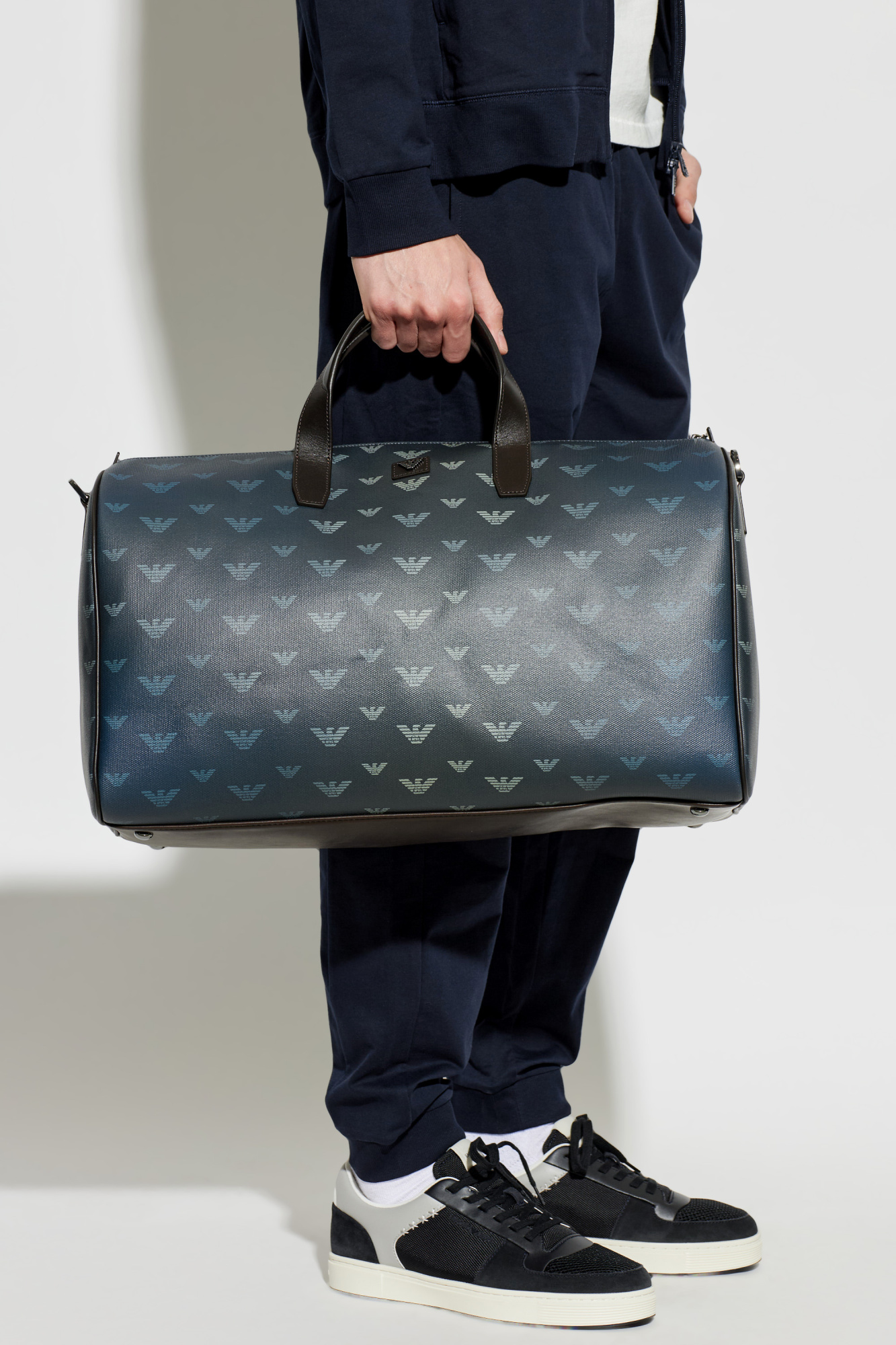 Emporio Armani Carry-on bag with monogram | Men's | Vitkac